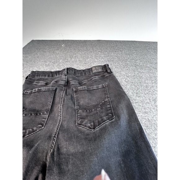 American Eagle W Size 10 Jeans Highest Rise Flare Button Fly Stretch fring - Picture 5 of 9